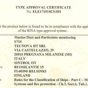 S710 Polverimetro Type Approved RINA