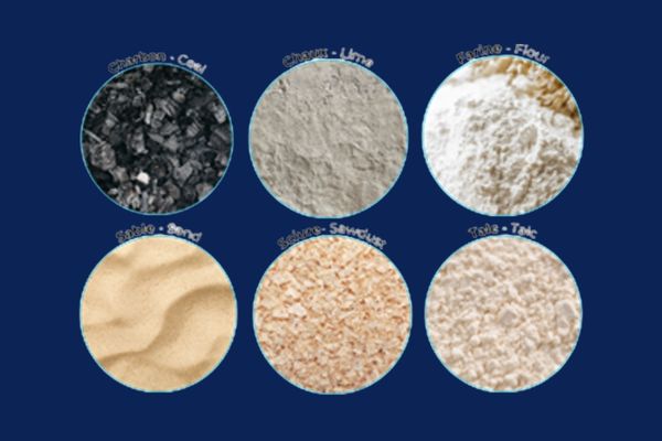 Misuratore di Portata Solidi a microonde: Dynamic Flow di Cefem 10 Materiali misurabili con il misuratore di portata solidi: carbone, calce, farina, sabbia, segatura e talco